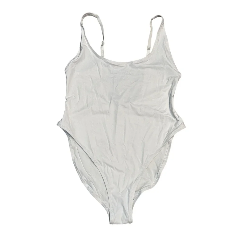SKIMS Recycled Swim Scoop Neck One Piece Swimsuit Snow White‎ 2X SW-SNO-0044 NEW